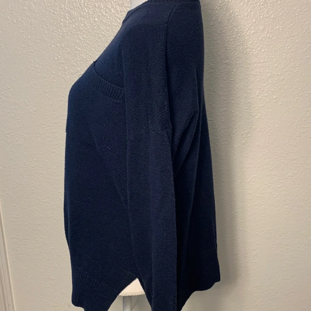 Banana Republic Dark Blue crewneck cotton Sweater women’s size medium - Picture 5 of 9